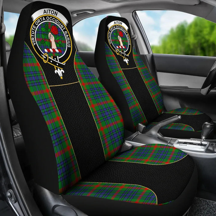 Scottish Aiton Clan Crest Tartan Car Seat Covers - Special Style 3