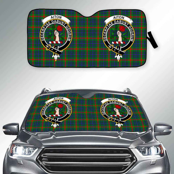 Scottish Aiton Clan Crest Tartan Car Windshield Sun Shade Tartan Plaid 2