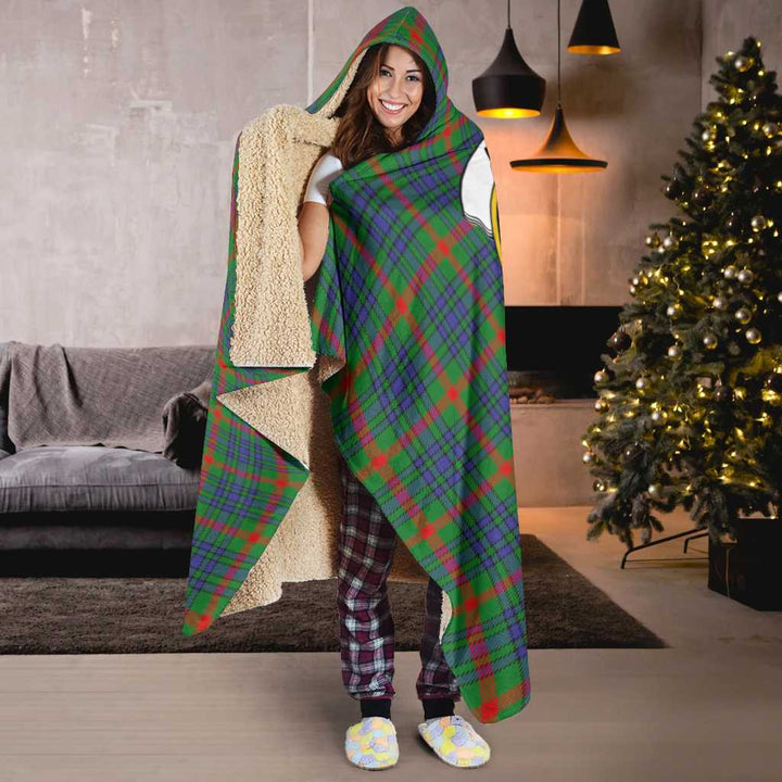 Scottish Aiton Clan Crest Tartan Hooded Blanket Tartan Plaid 6