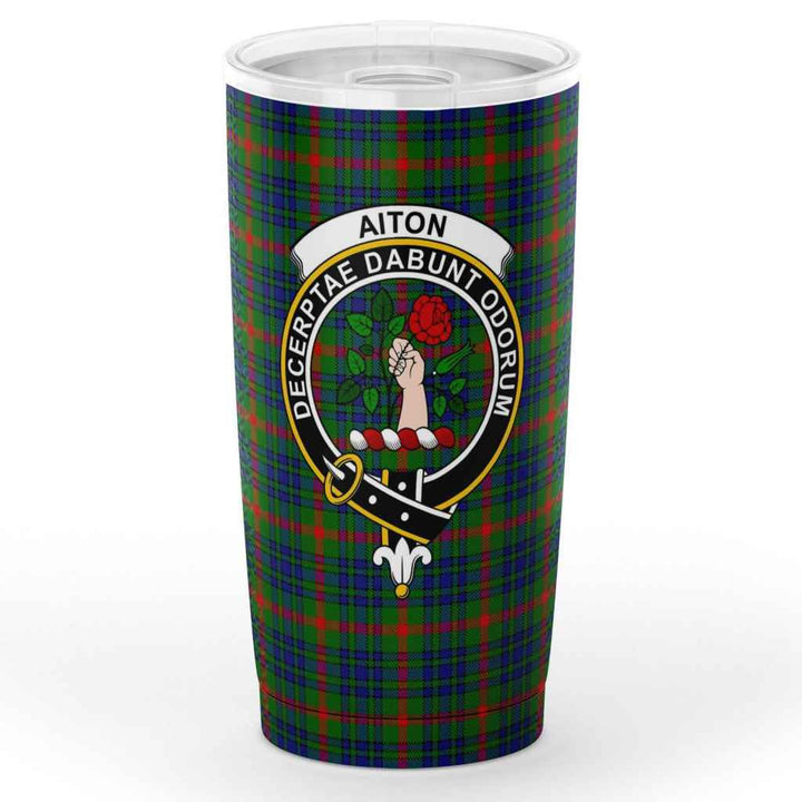 Scottish Aiton Clan Crest Tartan Insulated Tumbler Tartan Plaid 1