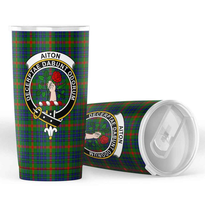 Scottish Aiton Clan Crest Tartan Insulated Tumbler Tartan Plaid 4