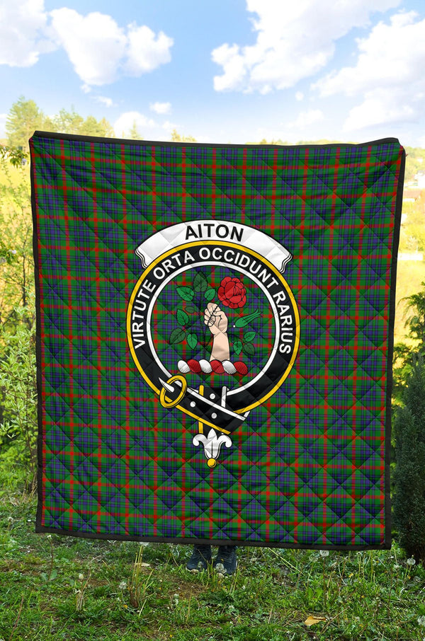 Scottish Aiton Clan Crest Tartan Quilt Tartan Plaid 2