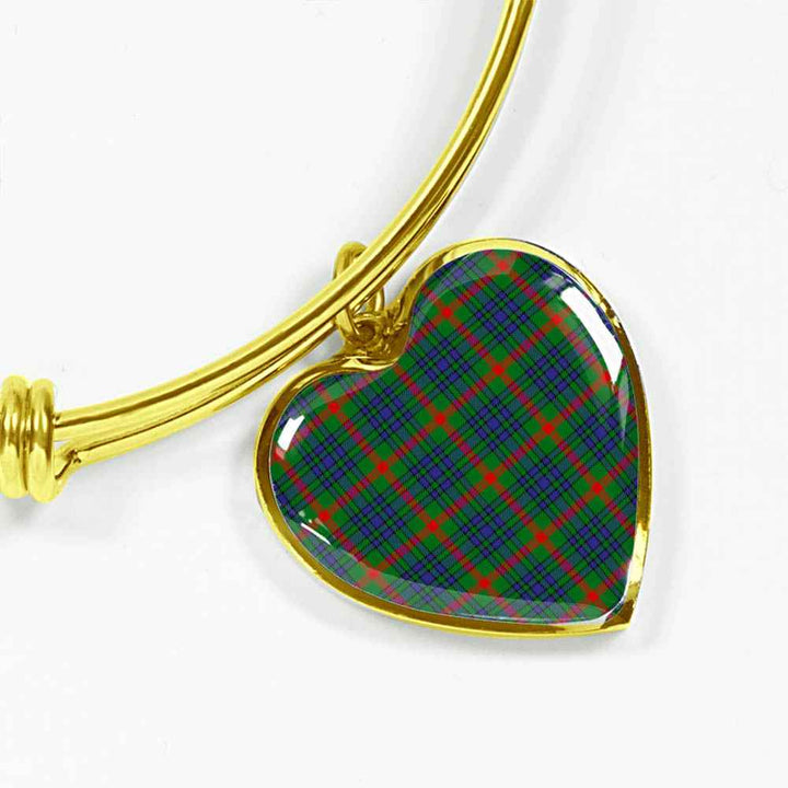 Scottish Aiton Clan Tartan Bangle Heart Tartan Plaid 2