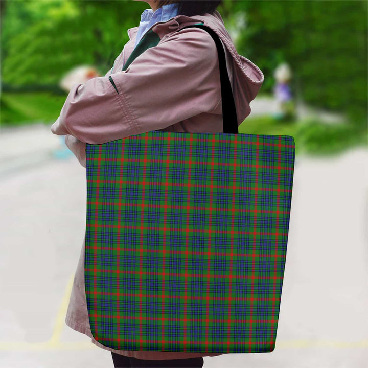 Scottish Aiton Clan Tartan Canvas Bag With Shoulder Strap Tartan Plaid 2