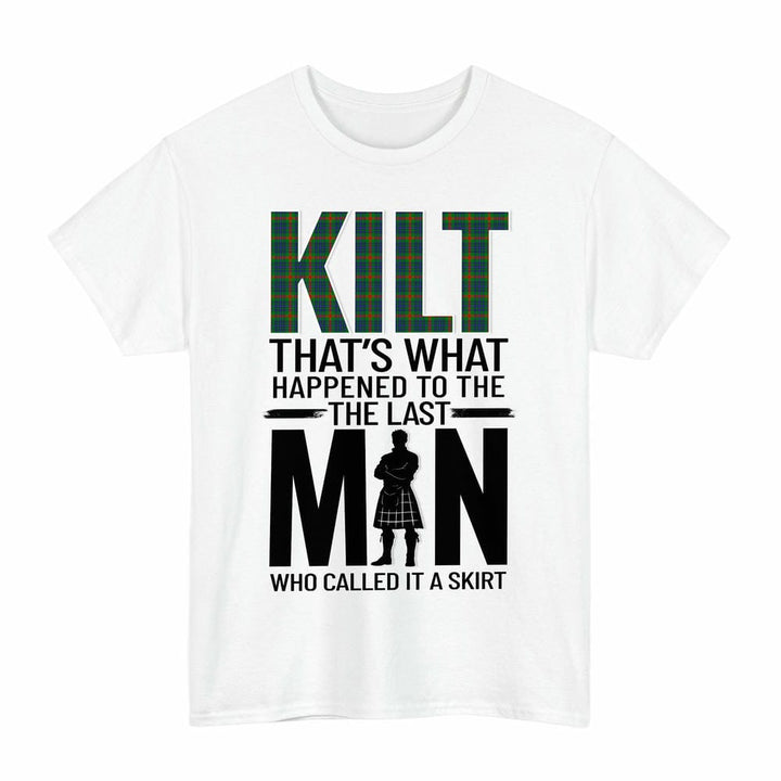 Scottish Aiton Clan Tartan Funny Scotland Kilt T-Shirt Tartan Plaid White Color