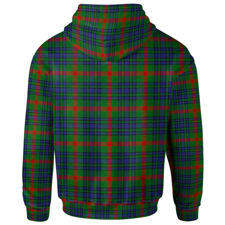 Scottish Aiton Clan Tartan Hoodie Back Side Tartan Plaid