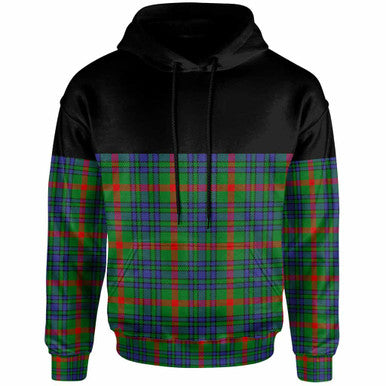 Scottish Aiton Clan Tartan Hoodie - Horizontal Style Front Side Tartan Plaid
