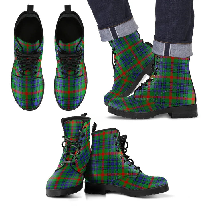 Scottish Aiton Clan Tartan Leather Boots