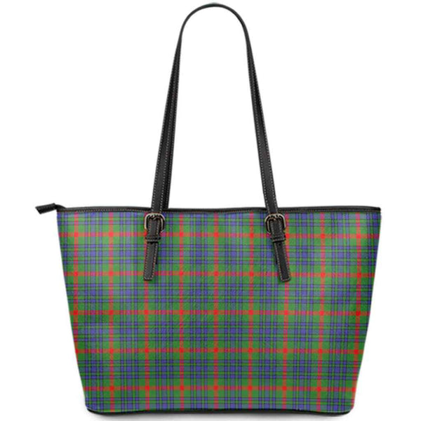 Scottish Aiton Clan Tartan Leather Tote Tartan Plaid