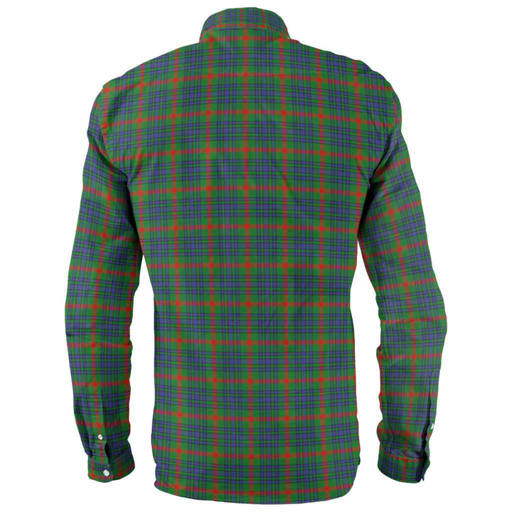 Scottish Aiton Clan Tartan Long Sleeve Shirt Back Side Tartan Plaid