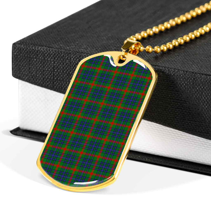 Scottish Aiton Clan Tartan Military Dog Tag Necklace Tartan Plaid 6