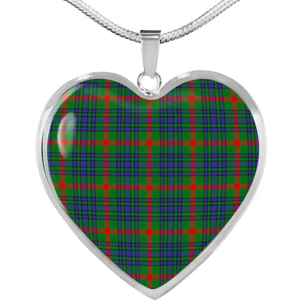 Scottish Aiton Clan Tartan Necklace Heart Tartan Plaid 1