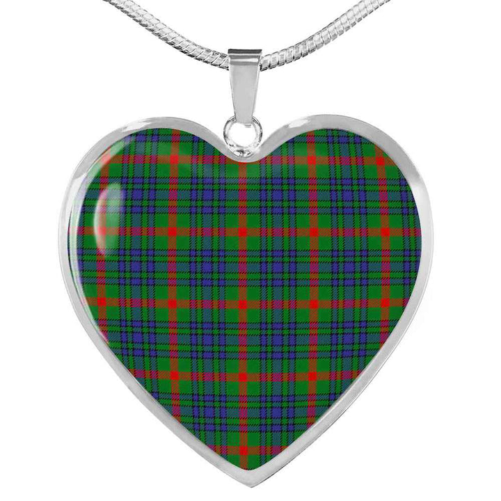 Scottish Aiton Clan Tartan Necklace Heart Tartan Plaid 1