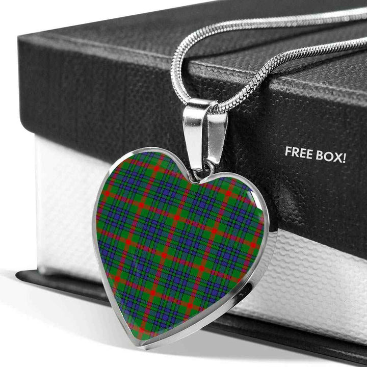 Scottish Aiton Clan Tartan Necklace Heart Tartan Plaid 5