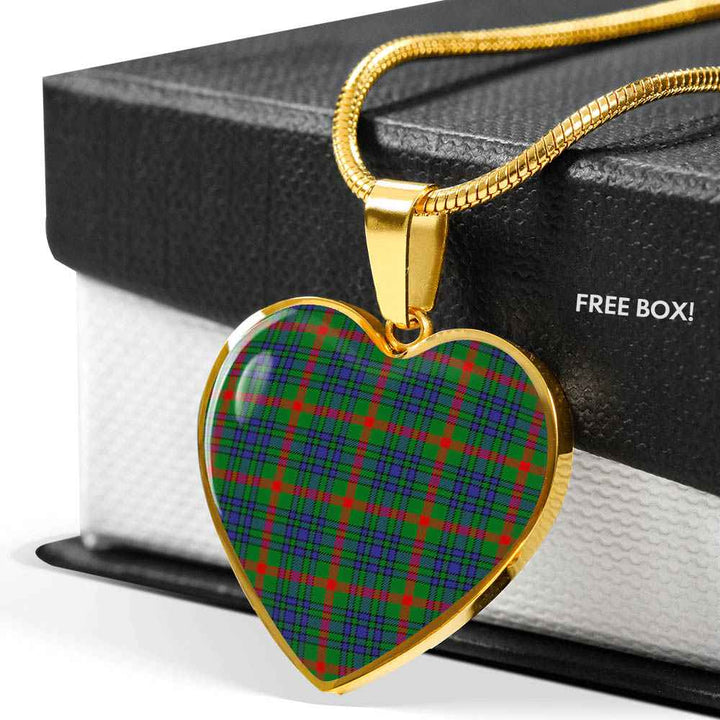 Scottish Aiton Clan Tartan Necklace Heart Tartan Plaid 6