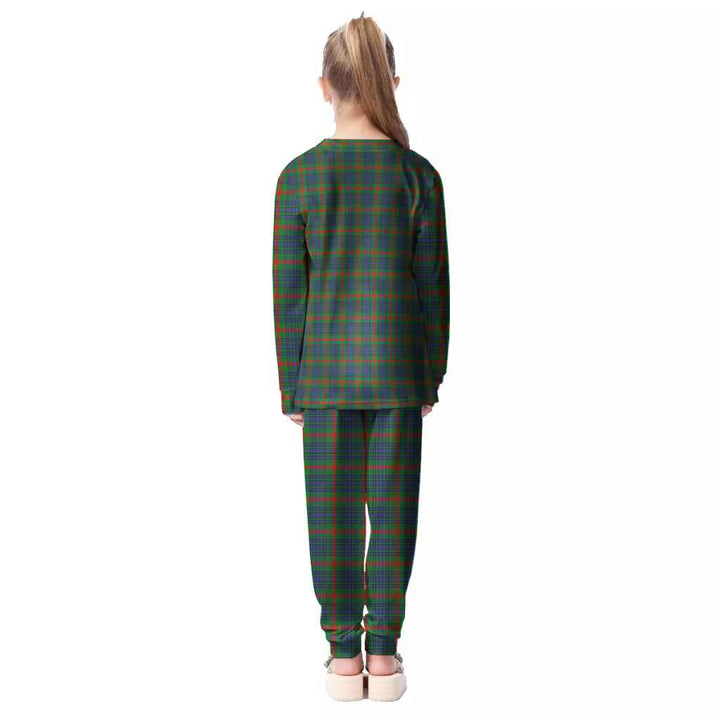 Scottish Aiton Clan Tartan Pajama Set Kid Back Side Tartan Plaid