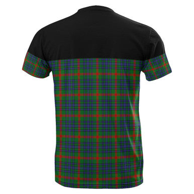Scottish Aiton Clan Tartan T-Shirt Horizontal Style Back Side Tartan Plaid