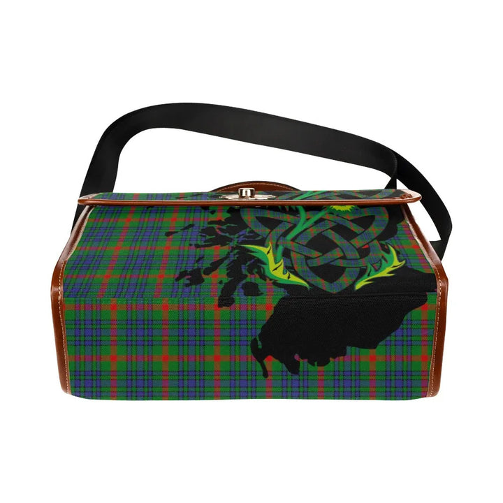 Scottish Aiton Clan Tartan Waterproof Canvas Bag With Thistle Tartan Plaid 5