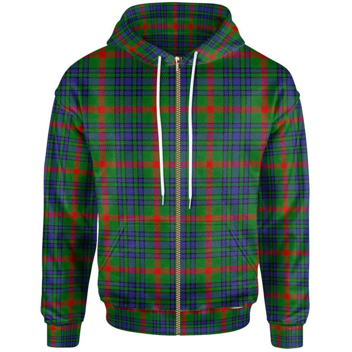 Scottish Aiton Clan Tartan Hoodie Zip Tartan Plaid