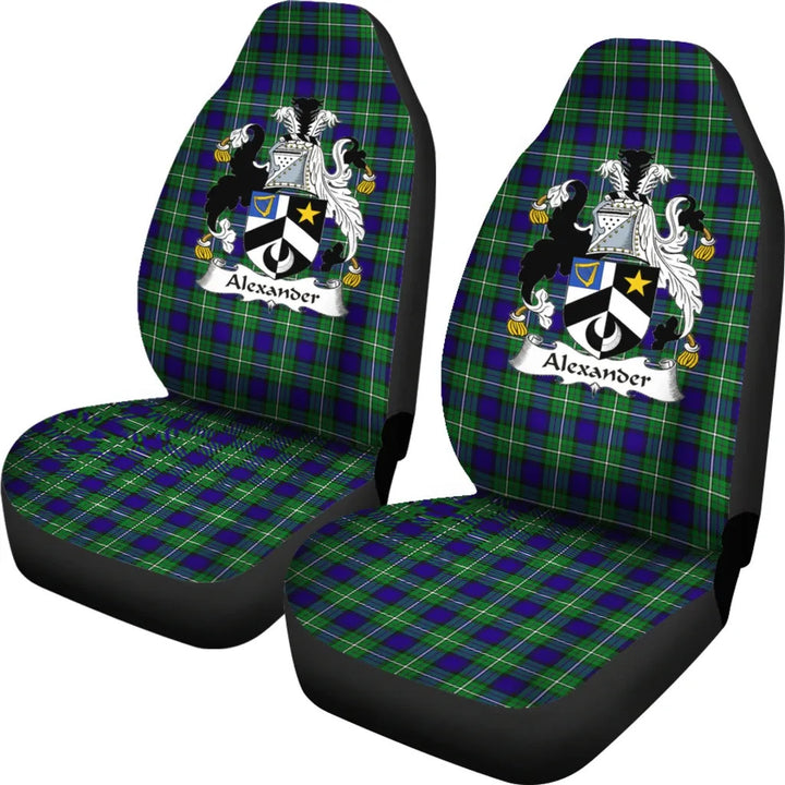 Scottish Alexander Clan Crest Tartan Car Seat Covers 1