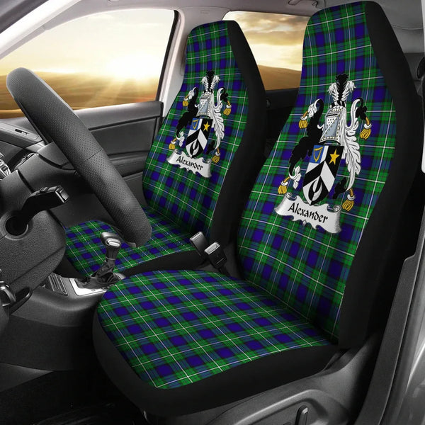 Scottish Alexander Clan Crest Tartan Car Seat Covers 2