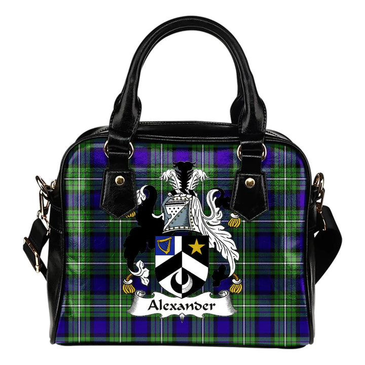 Scottish Alexander Clan Crest Tartan Shoulder Handbag Tartan Plaid 1