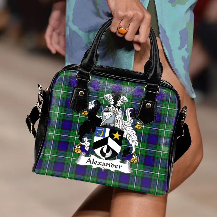 Scottish Alexander Clan Crest Tartan Shoulder Handbag Tartan Plaid 2