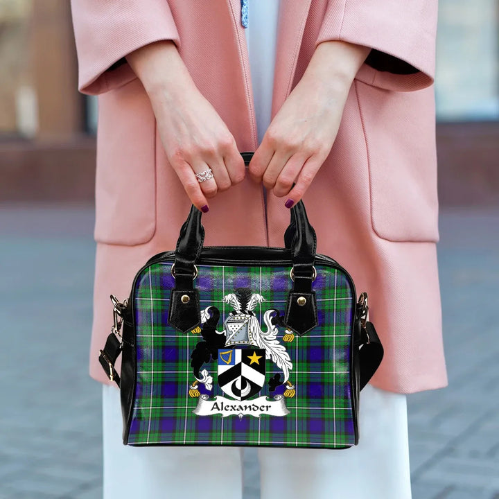 Scottish Alexander Clan Crest Tartan Shoulder Handbag Tartan Plaid 3