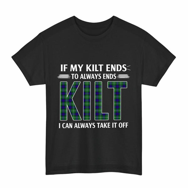 Scottish Alexander Clan Tartan Kilt Pride T-Shirt Tartan Plaid Black Color