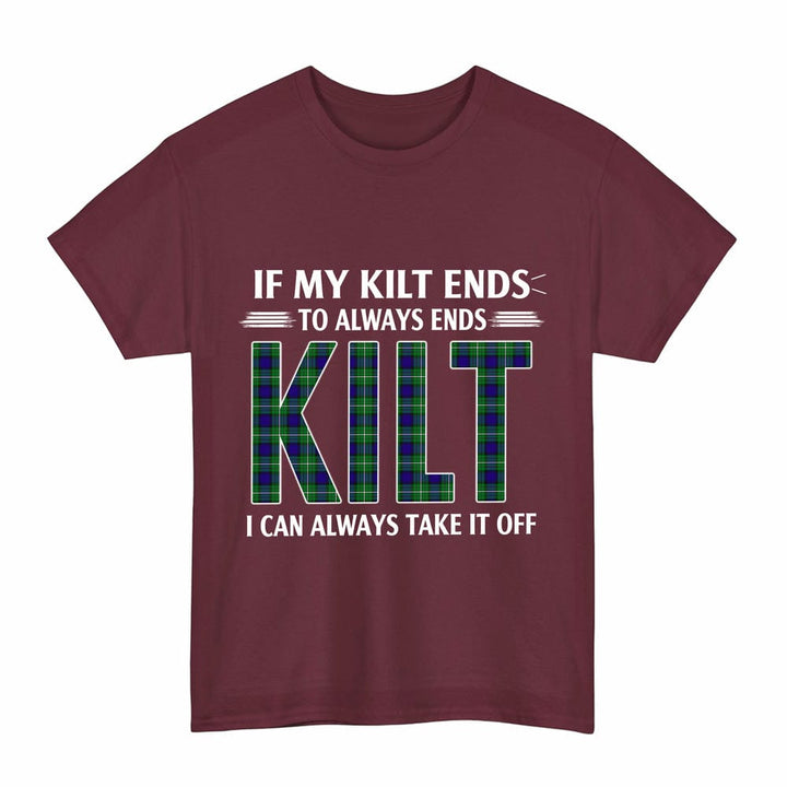 Scottish Alexander Clan Tartan Kilt Pride T-Shirt Tartan Plaid Maroon Color