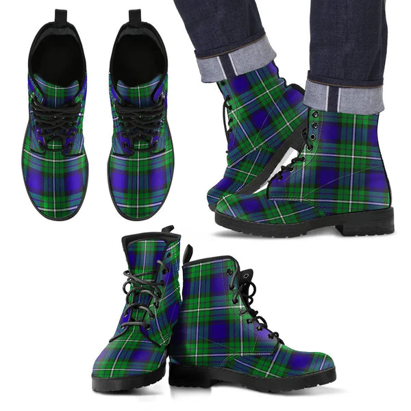 Scottish Alexander Clan Tartan Leather Boots