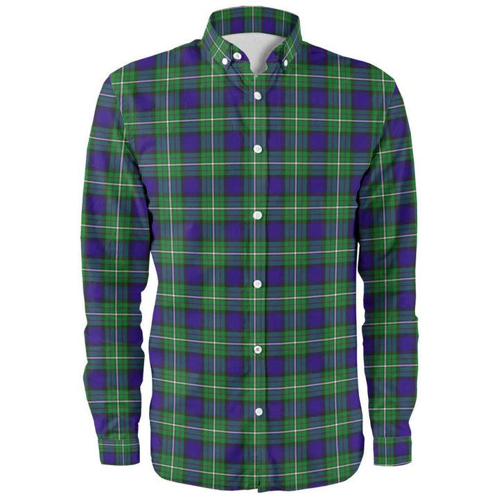 Scottish Alexander Clan Tartan Long Sleeve Shirt Front Side Tartan Plaid