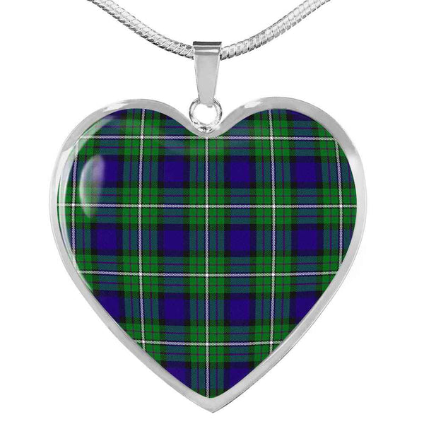 Scottish Alexander Clan Tartan Necklace Heart Tartan Plaid 1