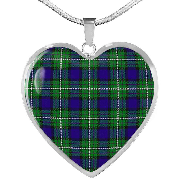 Scottish Alexander Clan Tartan Necklace Heart Tartan Plaid 1