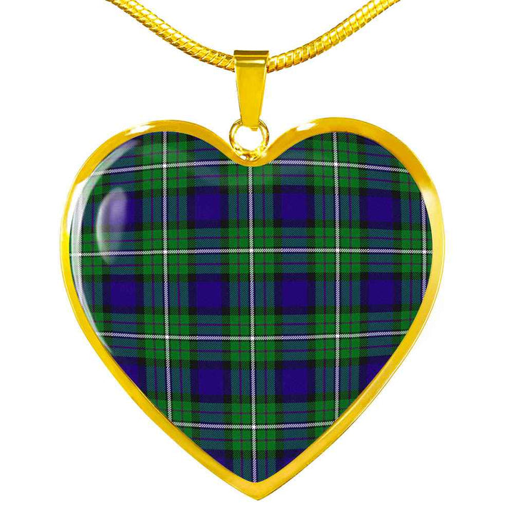 Scottish Alexander Clan Tartan Necklace Heart Tartan Plaid 2