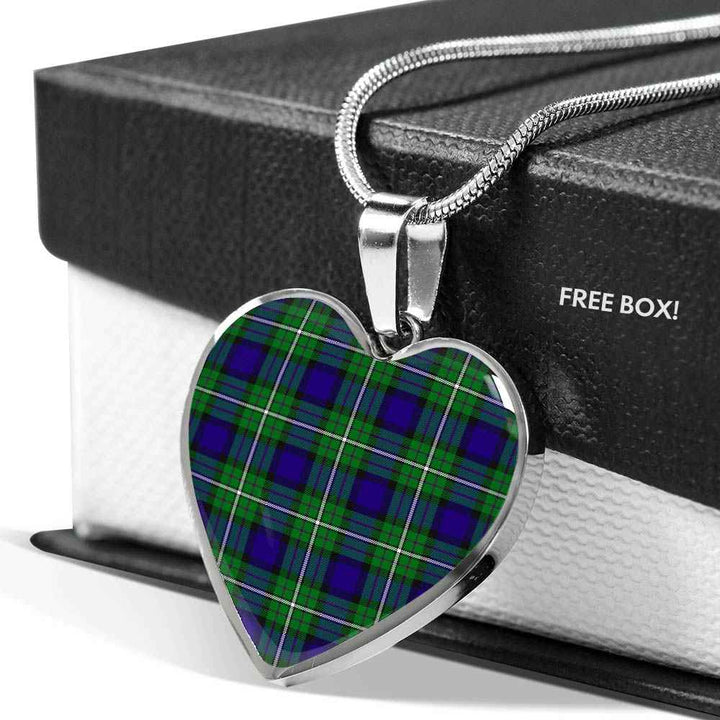 Scottish Alexander Clan Tartan Necklace Heart Tartan Plaid 5