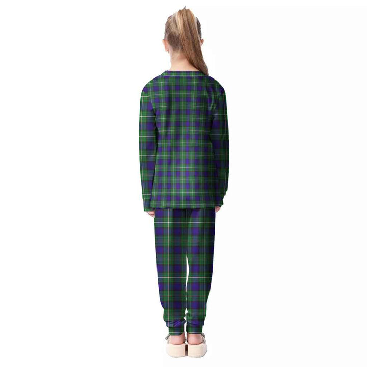 Scottish Alexander Clan Tartan Pajama Set Kid Back Side Tartan Plaid