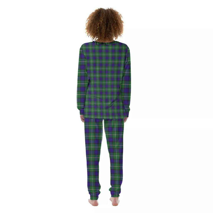 Scottish Alexander Clan Tartan Pajama Set Women Back Side Tartan Plaid