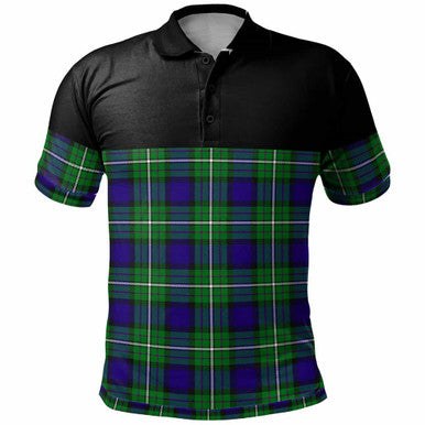 Scottish Alexander Clan Tartan Polo Shirt - Horizontal Style Front Side Tartan Plaid