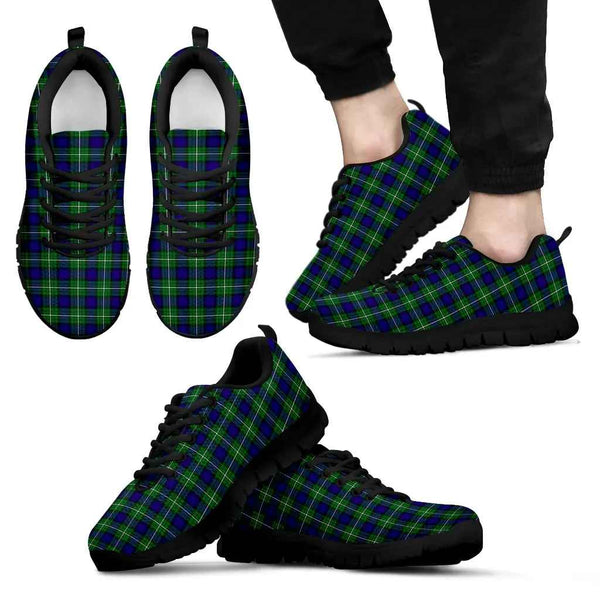 Scottish Alexander Clan Tartan Sneakers Black Sole Tartan Plaid