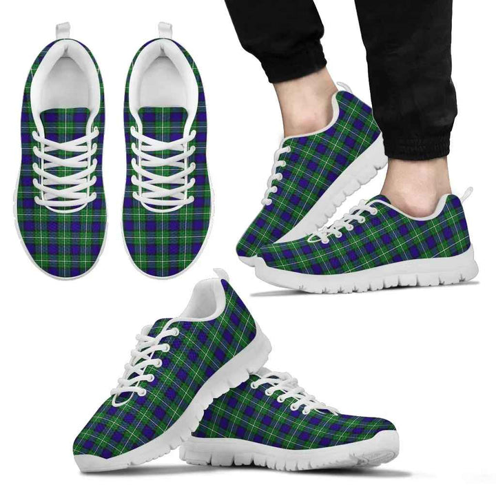 Scottish Alexander Clan Tartan Sneakers White Sole Tartan Plaid