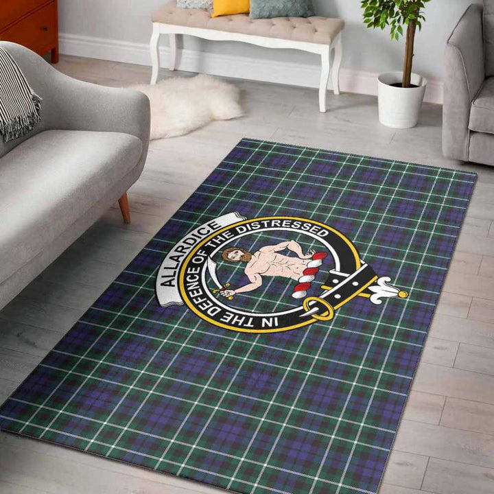 Scottish Allardice Clan Crest Tartan Area Rug Tartan Plaid 1