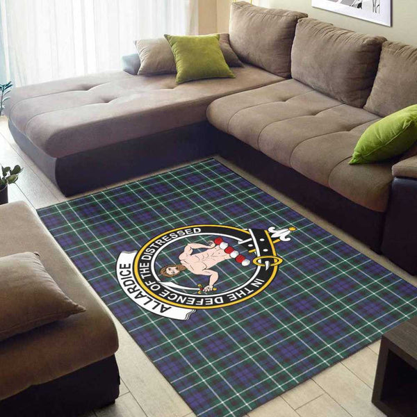 Scottish Allardice Clan Crest Tartan Area Rug Tartan Plaid 2