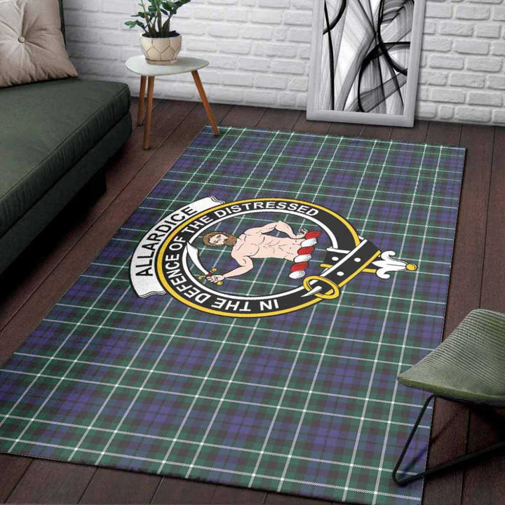 Scottish Allardice Clan Crest Tartan Area Rug Tartan Plaid 3