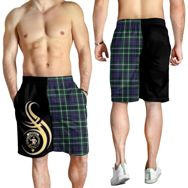 Scottish Allardice Clan Crest Tartan Believe in Me Men's Shorts