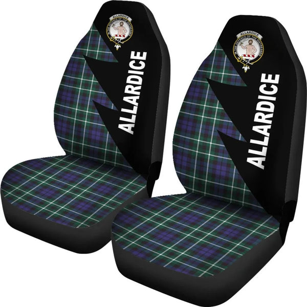 Scottish Allardice Clan Crest Tartan Car Seat Covers - Flash Style 2