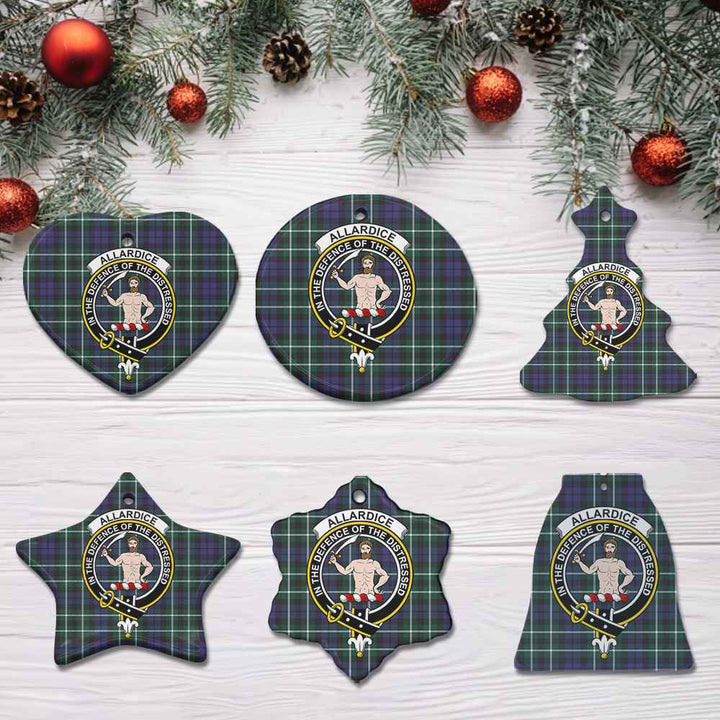 Scottish Allardice Clan Crest Tartan Ceramic Ornament All Tartan Plaid