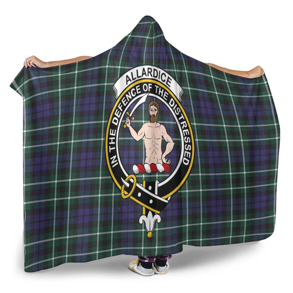 Scottish Allardice Clan Crest Tartan Hooded Blanket Tartan Plaid 2