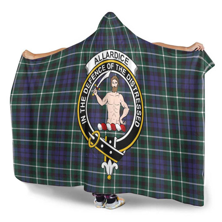Scottish Allardice Clan Crest Tartan Hooded Blanket Tartan Plaid 3