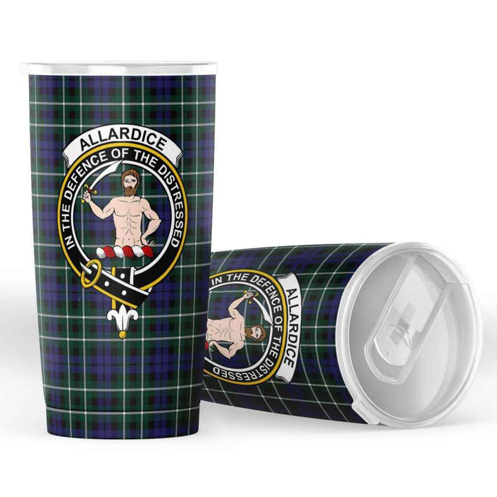 Scottish Allardice Clan Crest Tartan Insulated Tumbler Tartan Plaid 4